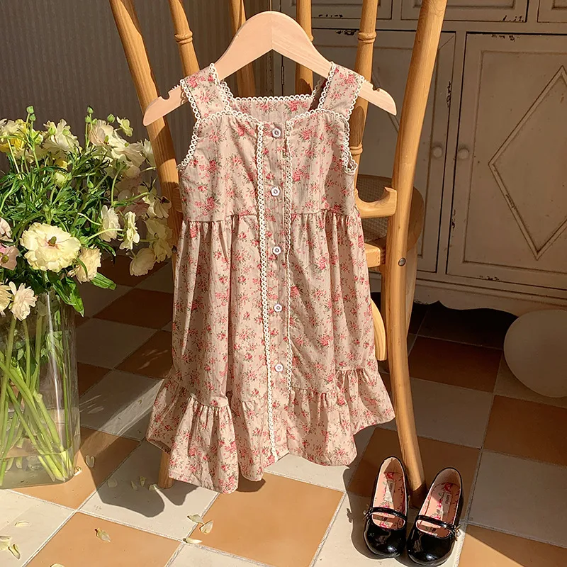 Girl'S Cute Streetwear Flower Cotton Girls Dresses display picture 11