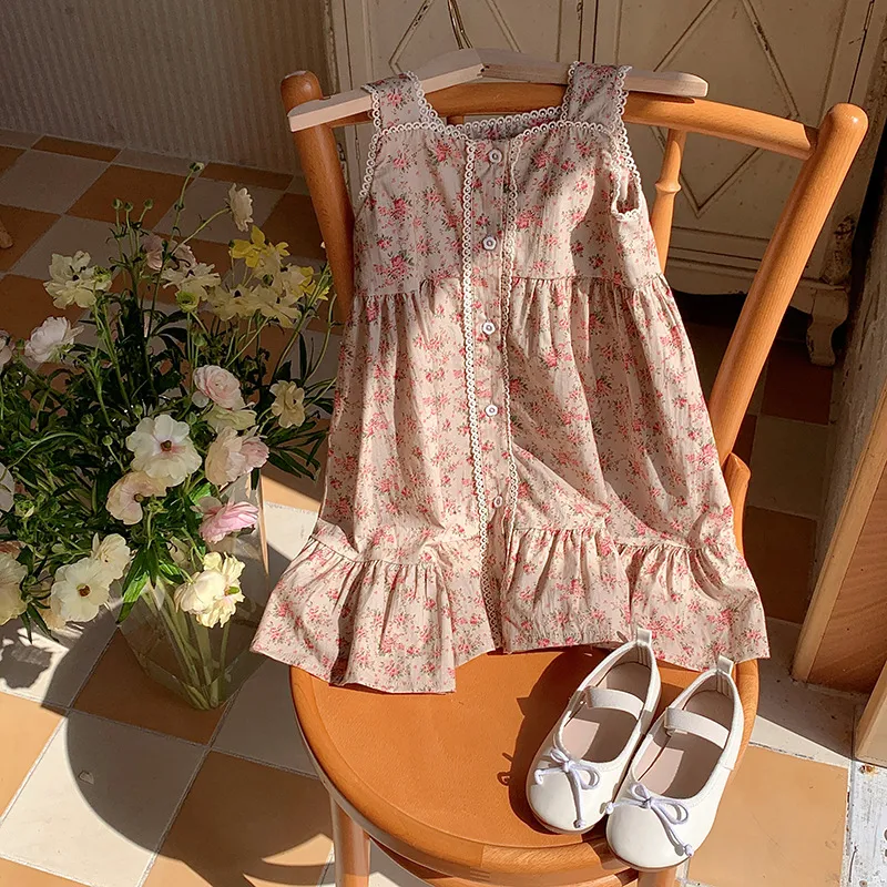 Girl'S Cute Streetwear Flower Cotton Girls Dresses display picture 12