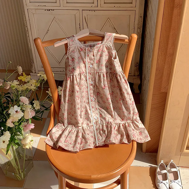 Girl'S Cute Streetwear Flower Cotton Girls Dresses display picture 13