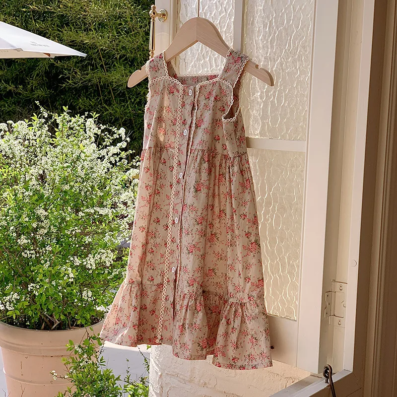 Girl'S Cute Streetwear Flower Cotton Girls Dresses display picture 14