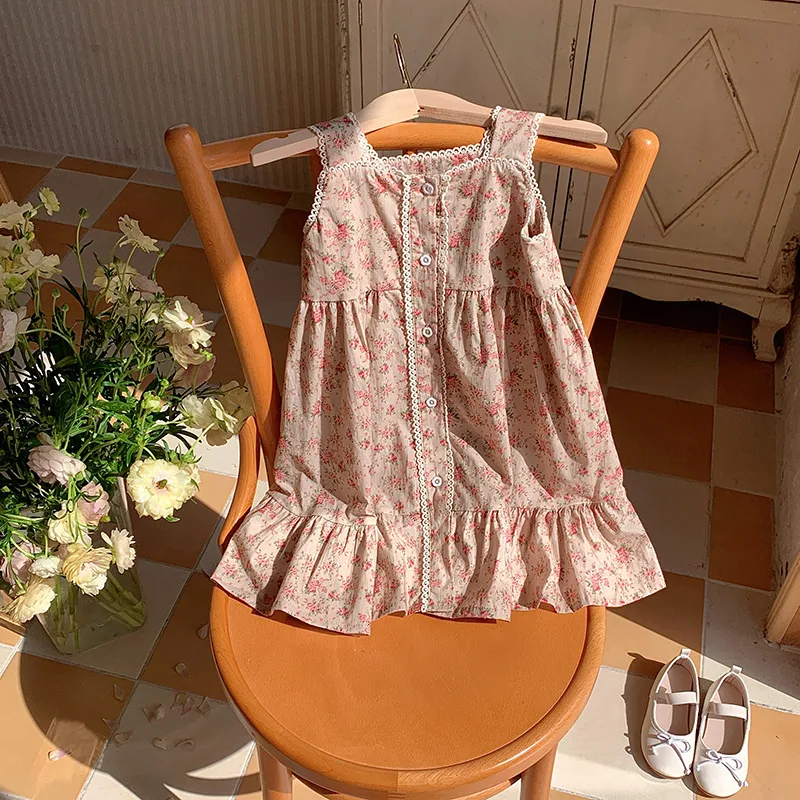 Girl'S Cute Streetwear Flower Cotton Girls Dresses display picture 18