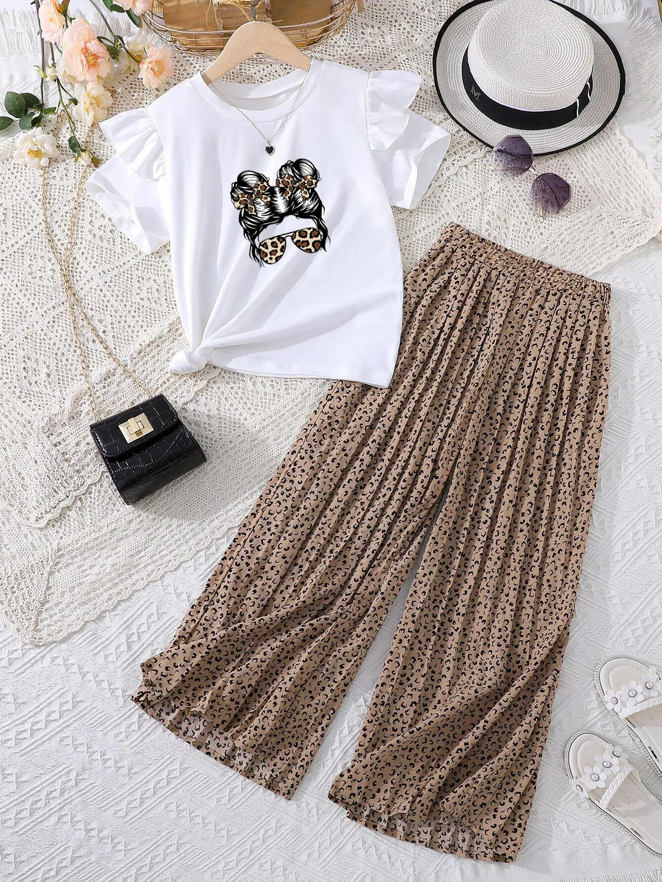 Girl'S Casual Leopard Cotton Polyester display picture 1