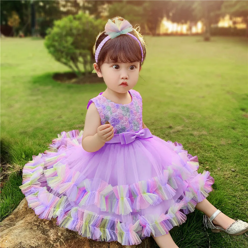 Women's Girl'S Elegant Princess Cute Color Block Bow Knot Polyester display picture 2