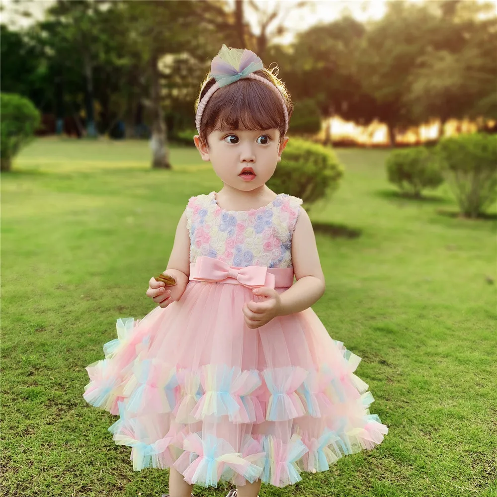 Women's Girl'S Elegant Princess Cute Color Block Bow Knot Polyester display picture 4