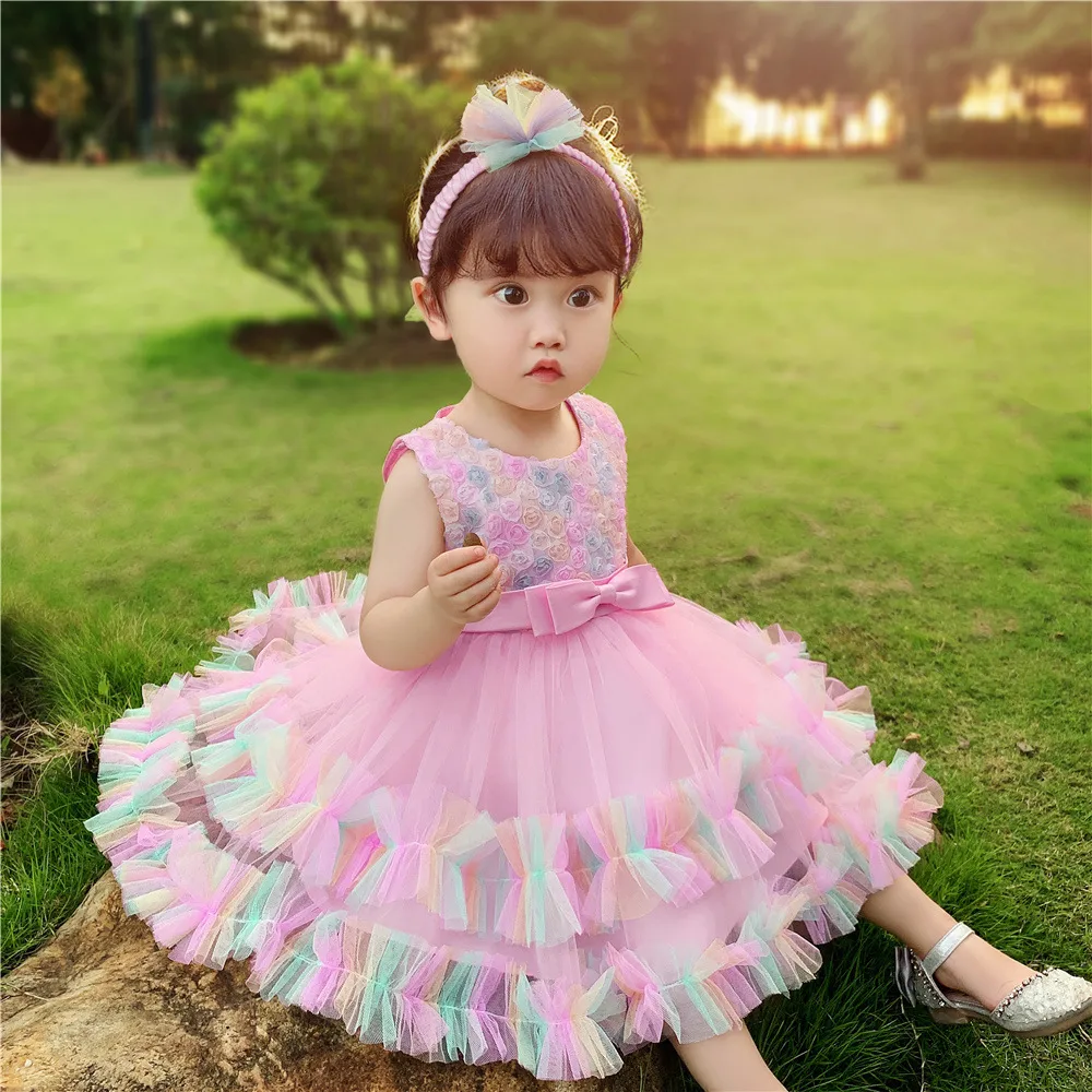 Women's Girl'S Elegant Princess Cute Color Block Bow Knot Polyester display picture 5