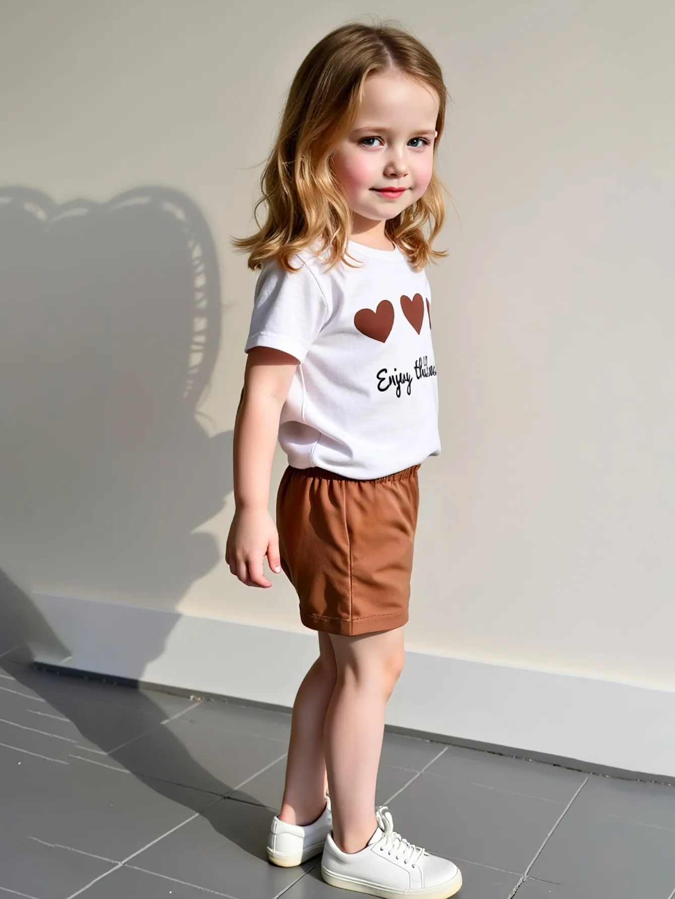 Girl'S Casual Slogan Heart Shape Cotton Blend Polyester display picture 4