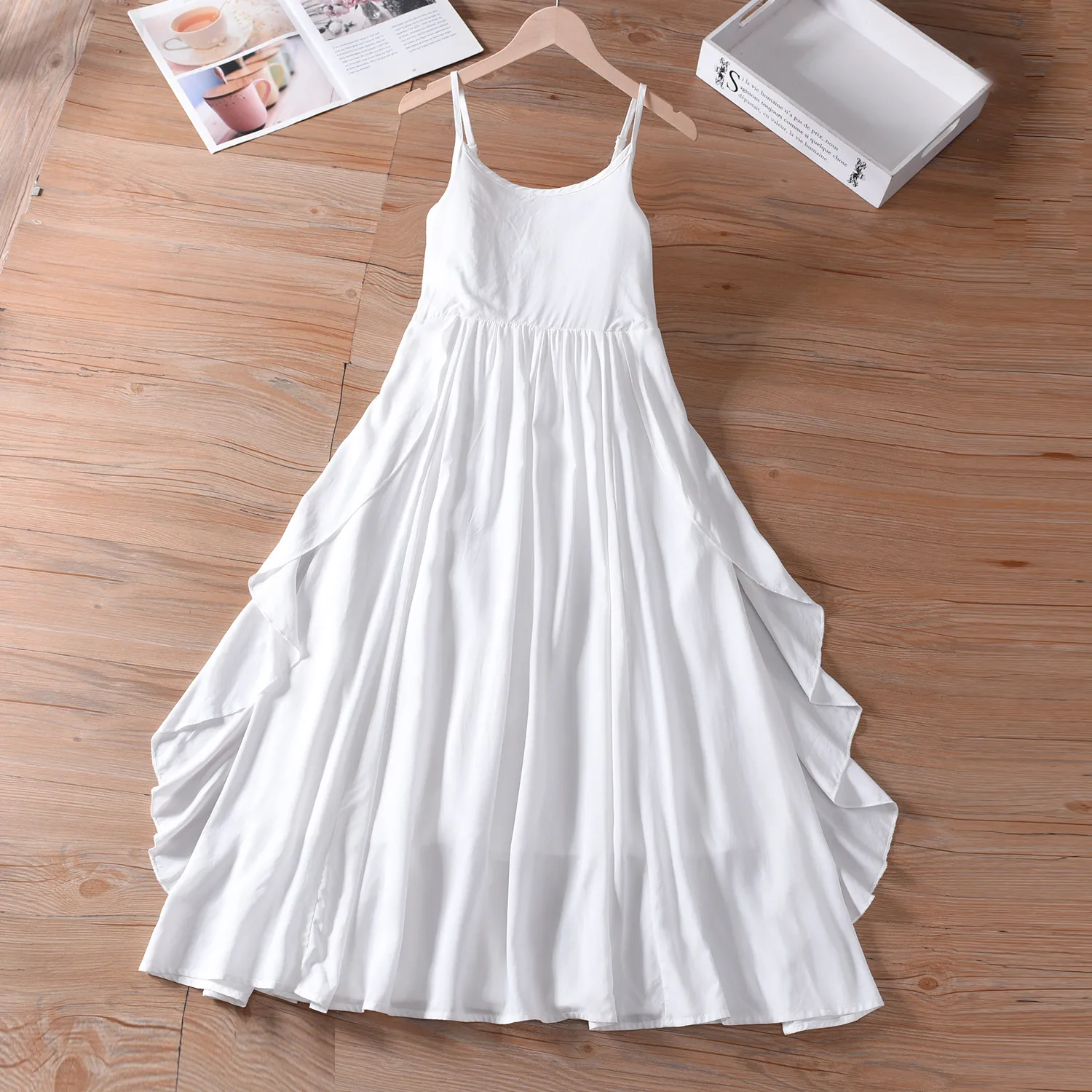 Women's Strap Dress Elegant Strap Sleeveless Solid Color Midi Dress Holiday Weekend Daily display picture 3