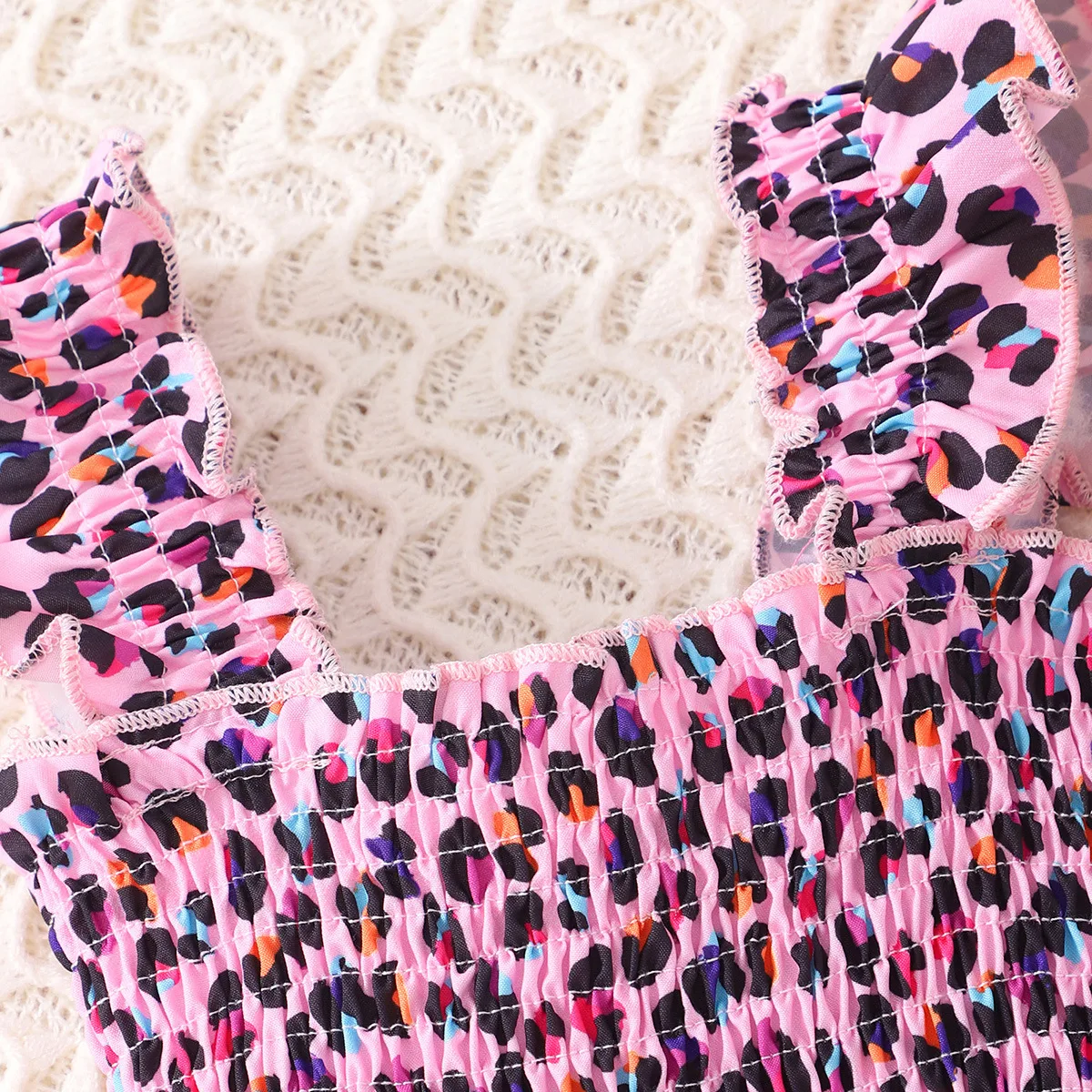 Girl'S Princess Rainbow Butterfly Leopard Polyester Girls Dresses display picture 4