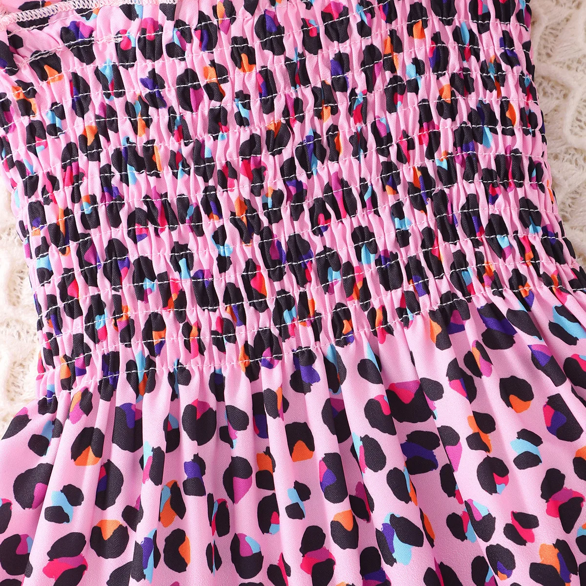 Girl'S Princess Rainbow Butterfly Leopard Polyester Girls Dresses display picture 5
