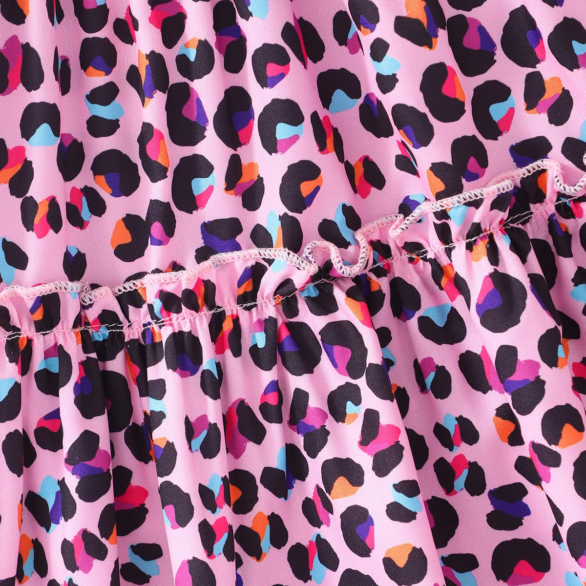 Girl'S Princess Rainbow Butterfly Leopard Polyester Girls Dresses display picture 6