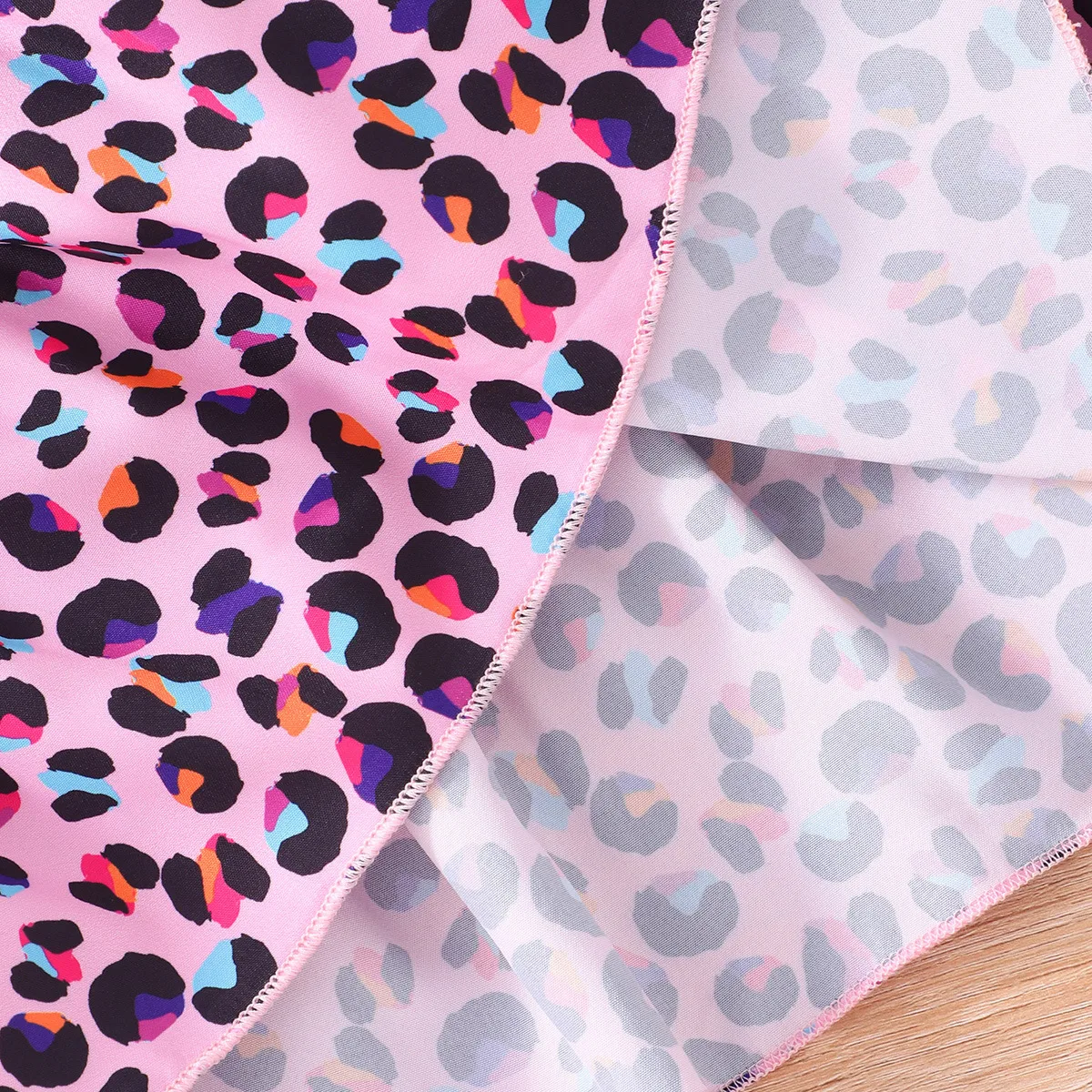 Girl'S Princess Rainbow Butterfly Leopard Polyester Girls Dresses display picture 8