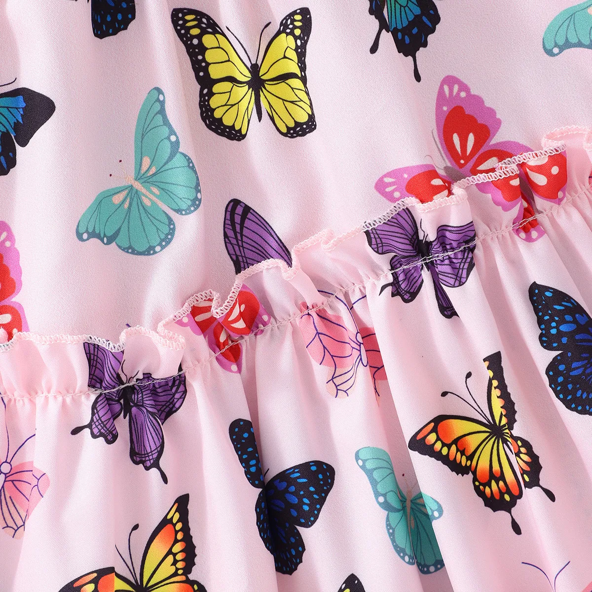 Girl'S Princess Rainbow Butterfly Leopard Polyester Girls Dresses display picture 14