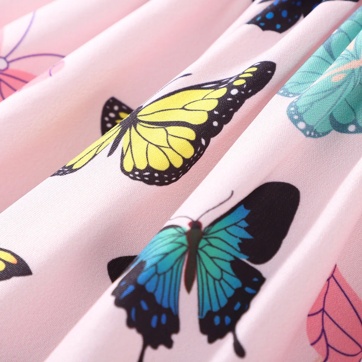 Girl'S Princess Rainbow Butterfly Leopard Polyester Girls Dresses display picture 15