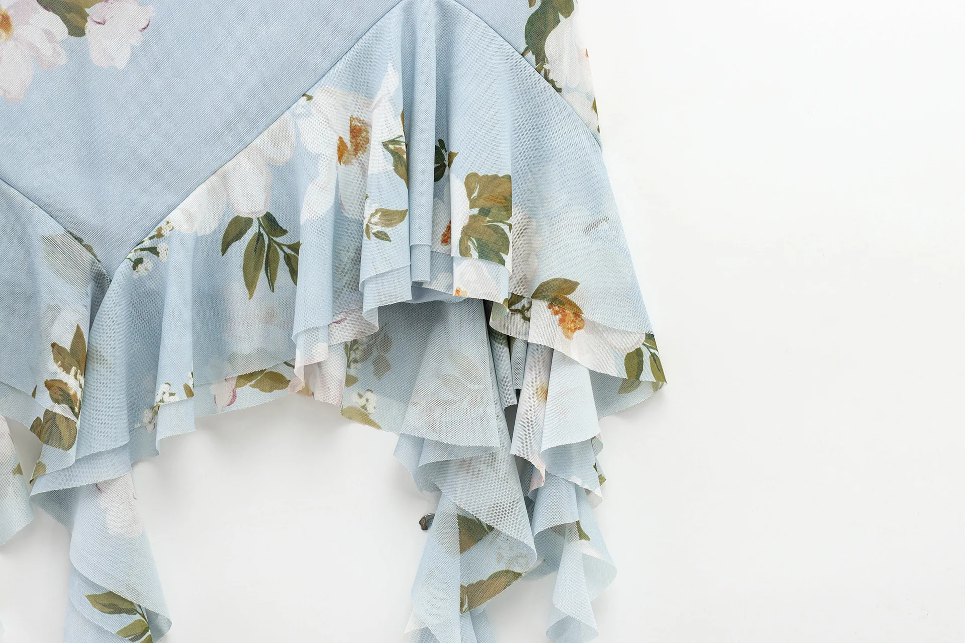 Women's Strap Dress Elegant Strap Sleeveless Leaf Flower Asymmetrical Dress Holiday Travel Beach display picture 9