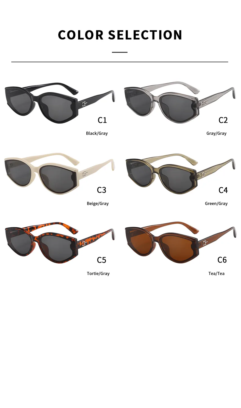 Casual Retro Streetwear Solid Color Pc Cat Eye Full Frame Glasses display picture 9