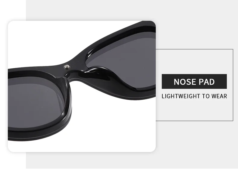 Streetwear Affordable Luxury Style Advanced Sense Solid Color Pc Cat Eye Full Frame Glasses display picture 6