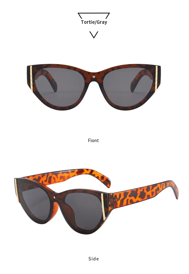 Streetwear Affordable Luxury Style Advanced Sense Solid Color Pc Cat Eye Full Frame Glasses display picture 14