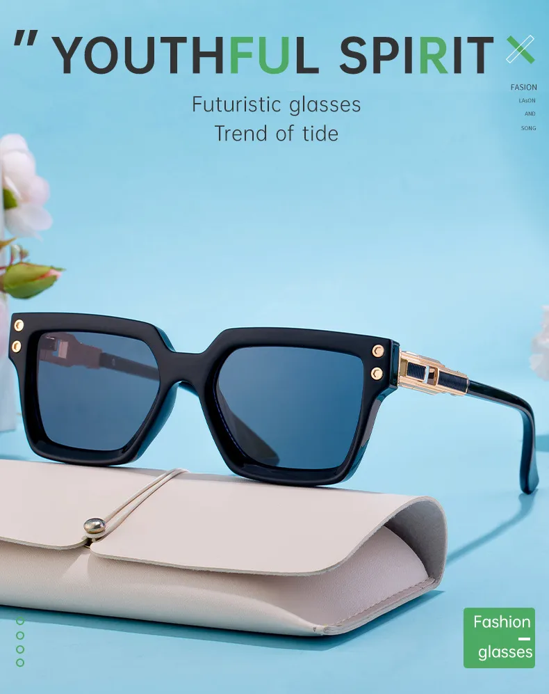 Streetwear Geometric Tac UV400 Protection Square Full Frame Glasses display picture 1