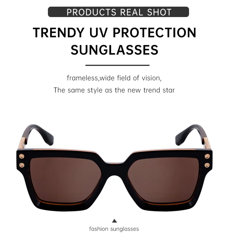 Streetwear Geometric Tac UV400 Protection Square Full Frame Glasses display picture 7