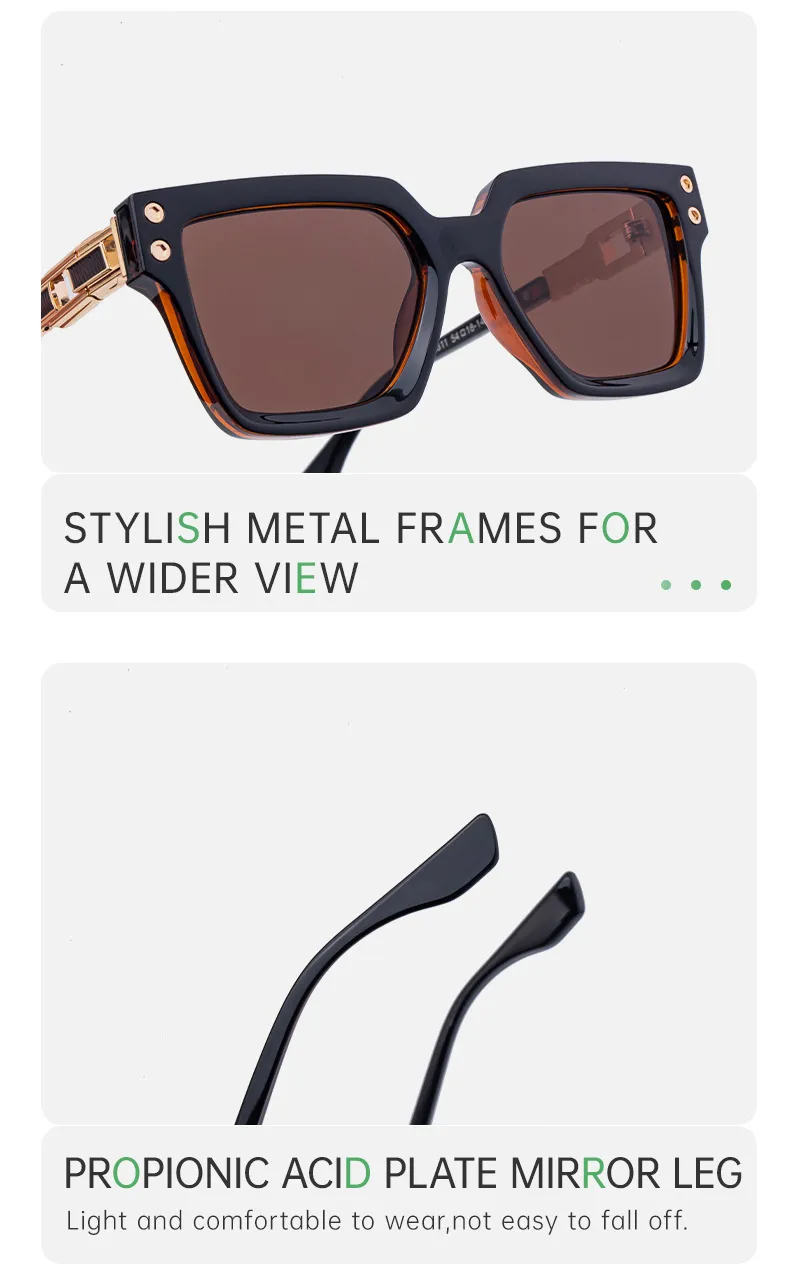 Streetwear Geometric Tac UV400 Protection Square Full Frame Glasses display picture 8