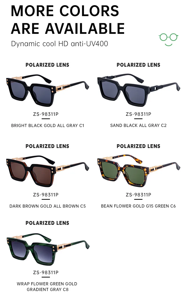 Streetwear Geometric Tac UV400 Protection Square Full Frame Glasses display picture 10