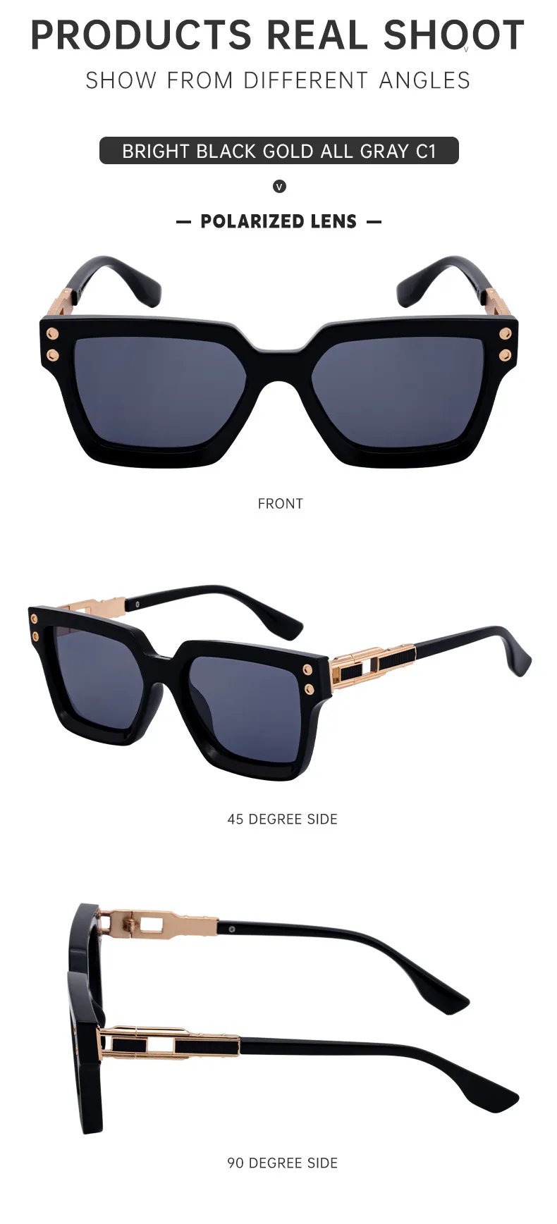 Streetwear Geometric Tac UV400 Protection Square Full Frame Glasses display picture 12