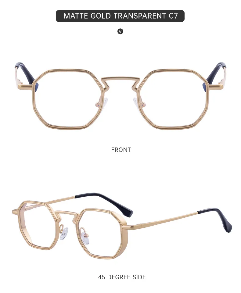 Hip-Hop Vacation Pc Gradient Tinted Lenses Square Full Frame Glasses display picture 2