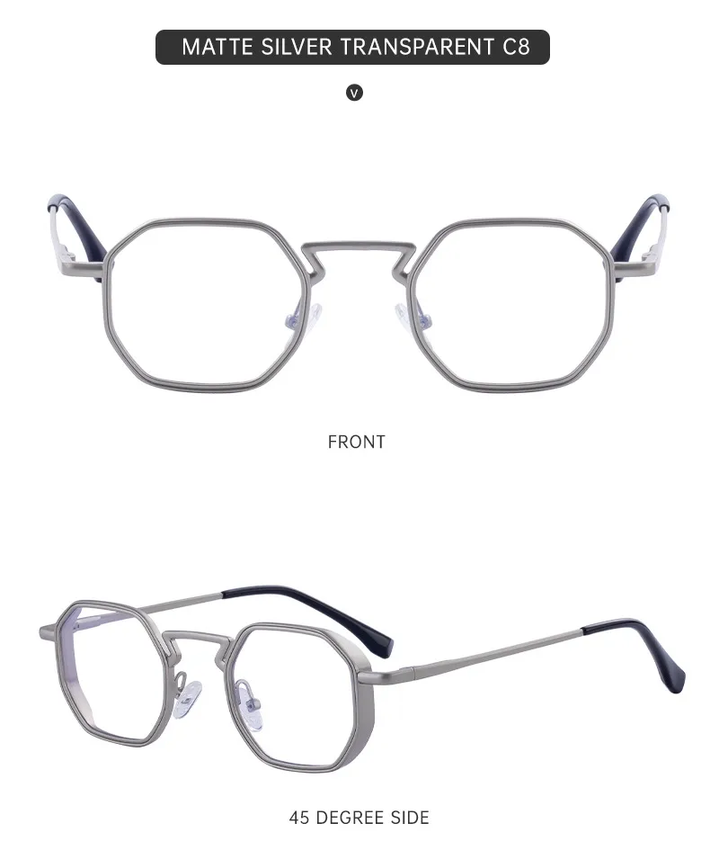 Hip-Hop Vacation Pc Gradient Tinted Lenses Square Full Frame Glasses display picture 3