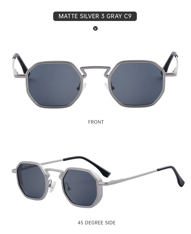 Hip-Hop Vacation Pc Gradient Tinted Lenses Square Full Frame Glasses display picture 4