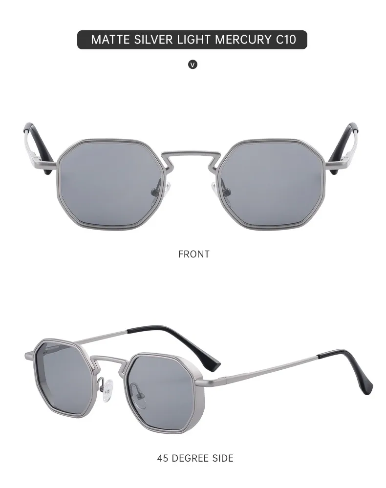 Hip-Hop Vacation Pc Gradient Tinted Lenses Square Full Frame Glasses display picture 5