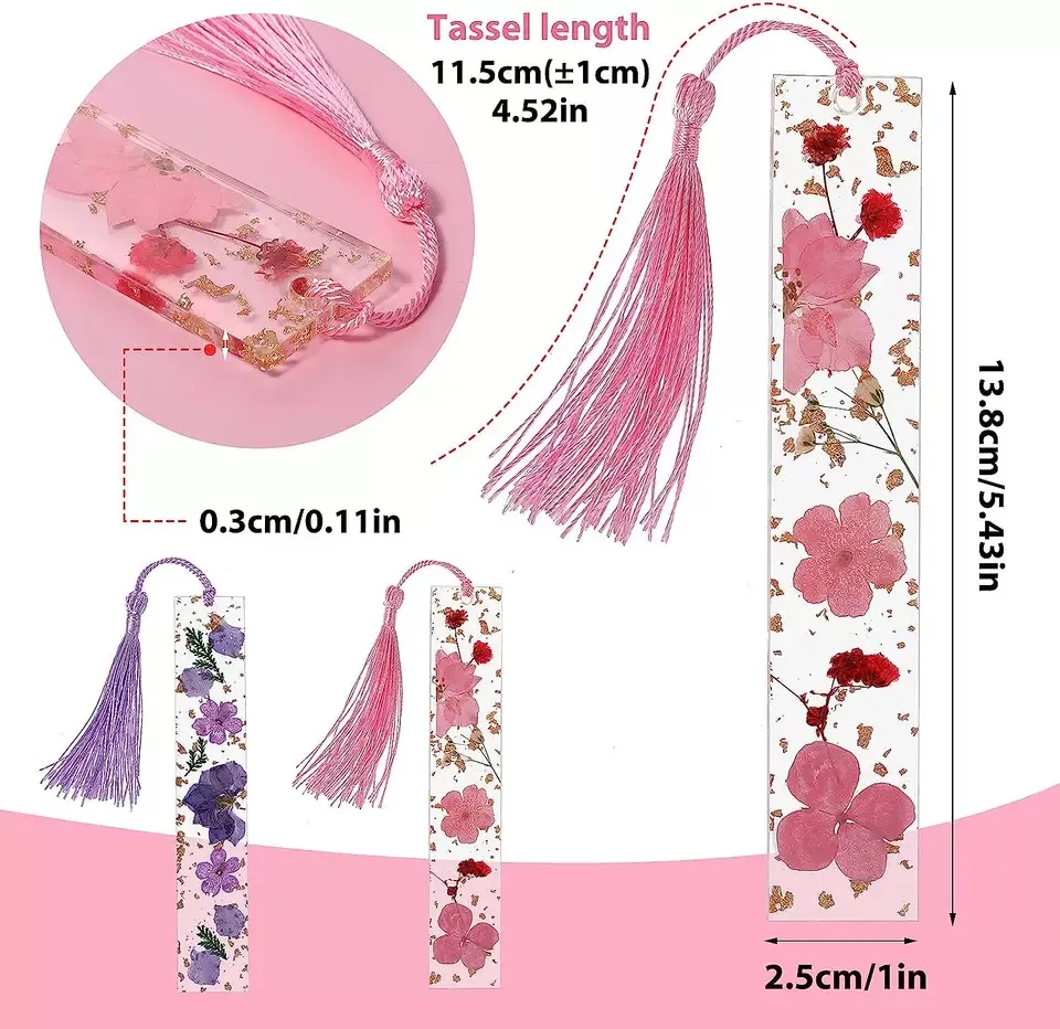 1 Piece Flower School Graduation Resin Pastoral Simple Style Bookmark display picture 2