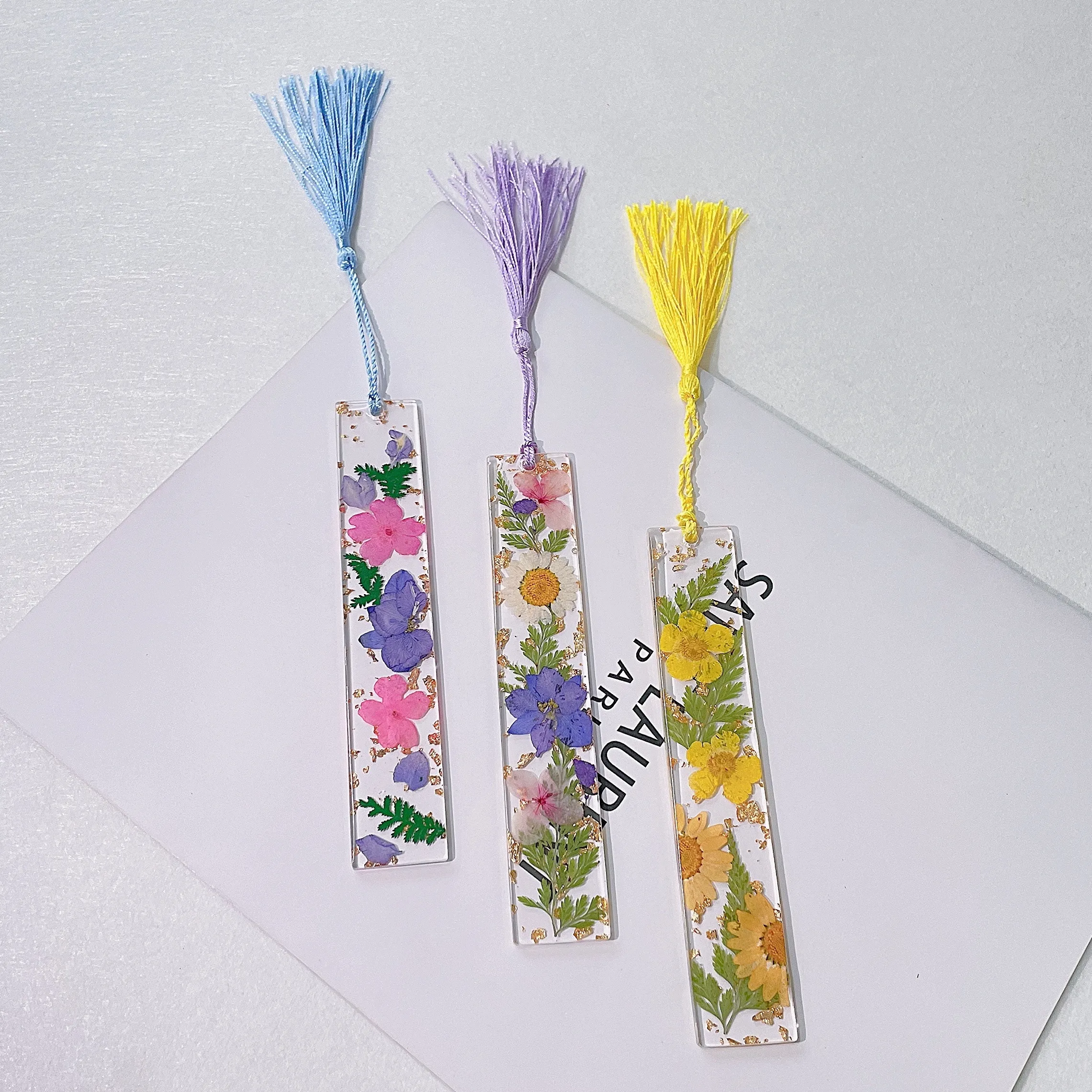 1 Piece Flower School Graduation Resin Pastoral Simple Style Bookmark display picture 11