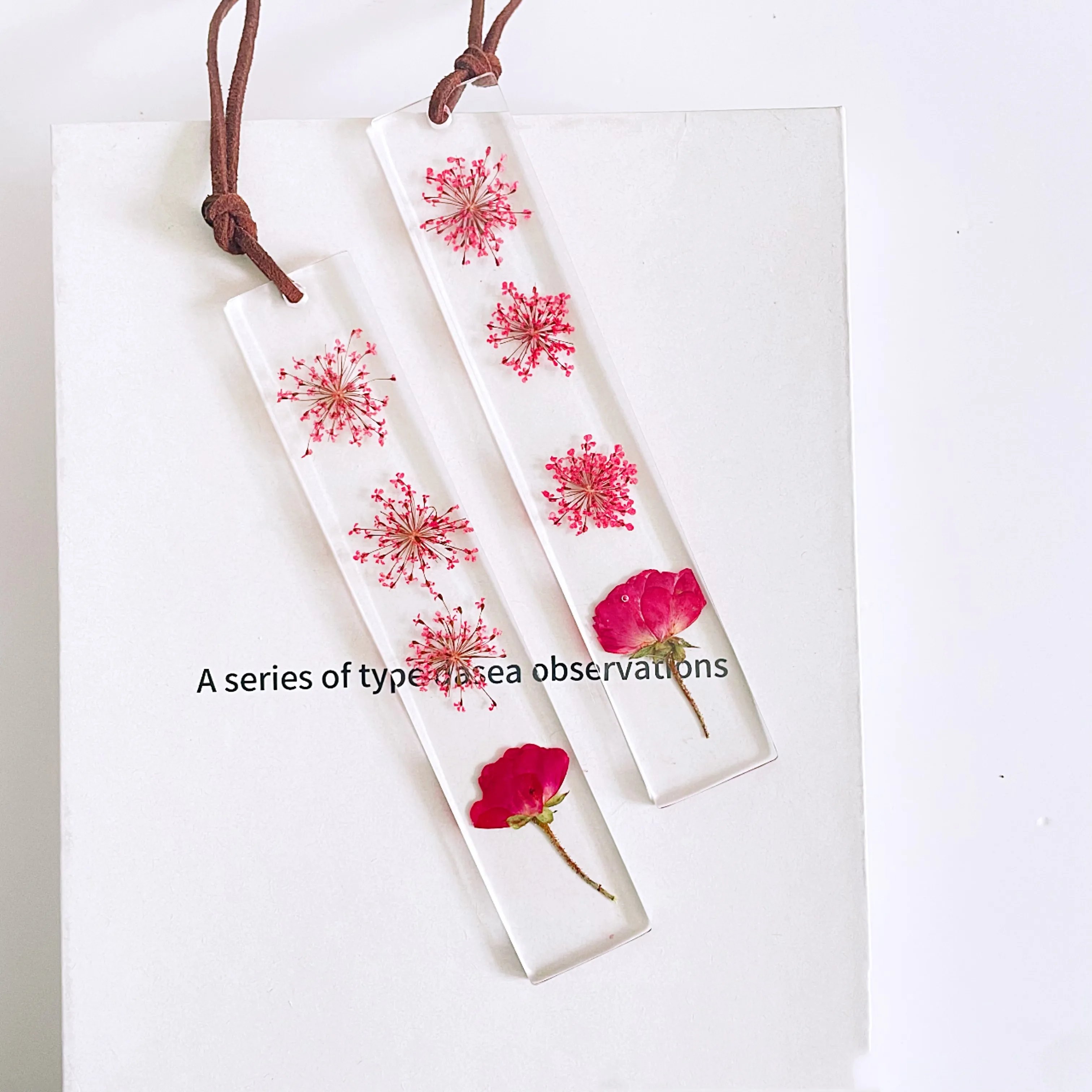 1 Piece Flower School Graduation Resin Pastoral Simple Style Bookmark display picture 15