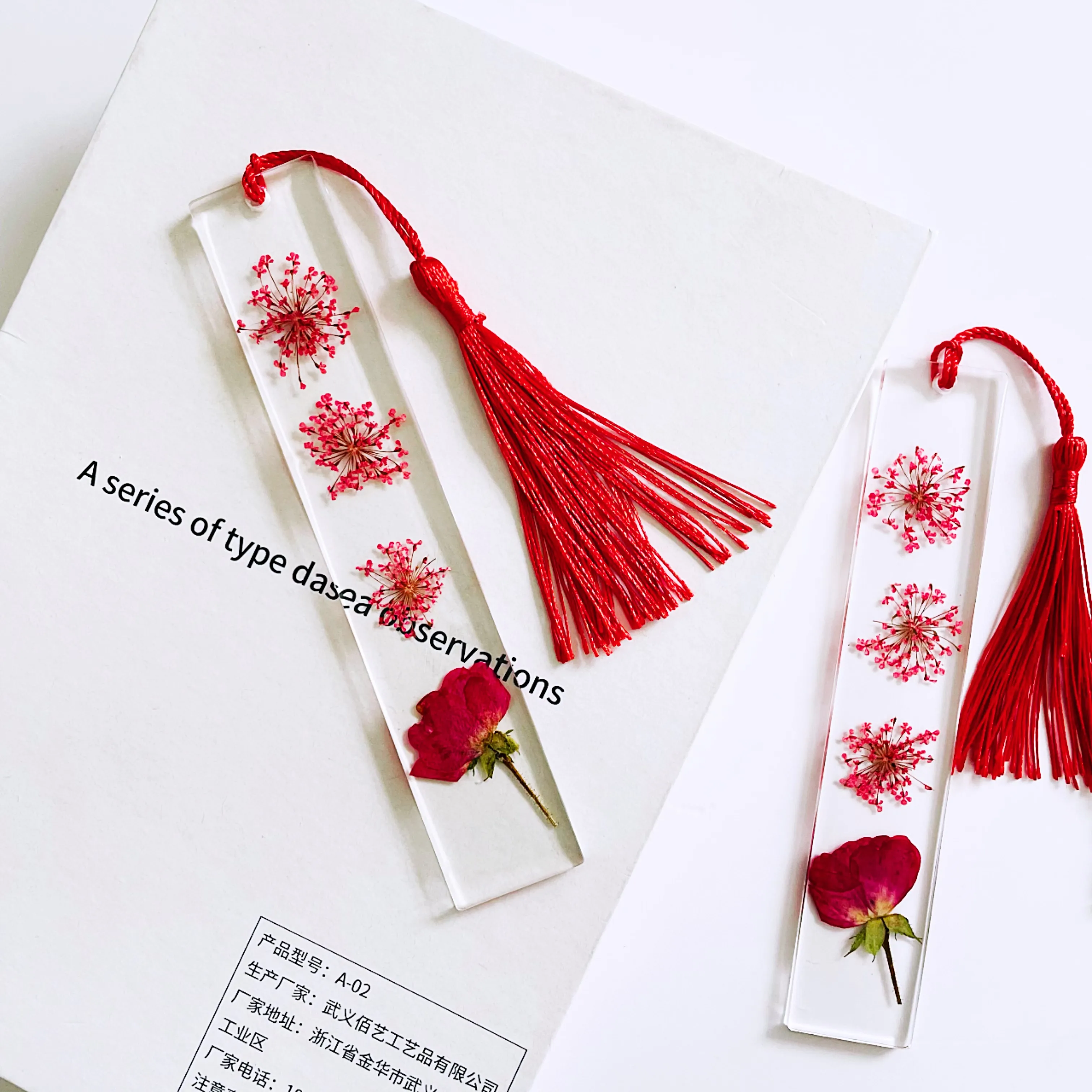 1 Piece Flower School Graduation Resin Pastoral Simple Style Bookmark display picture 17