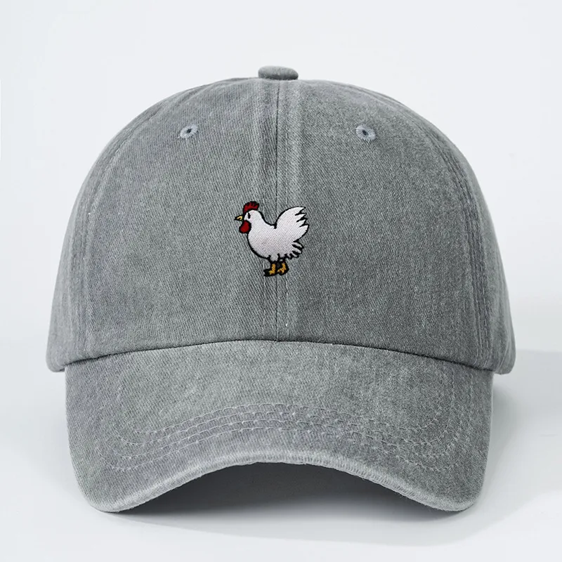 Unisex Casual Simple Style Streetwear Cock Embroidery Curved Eaves Baseball Cap display picture 5