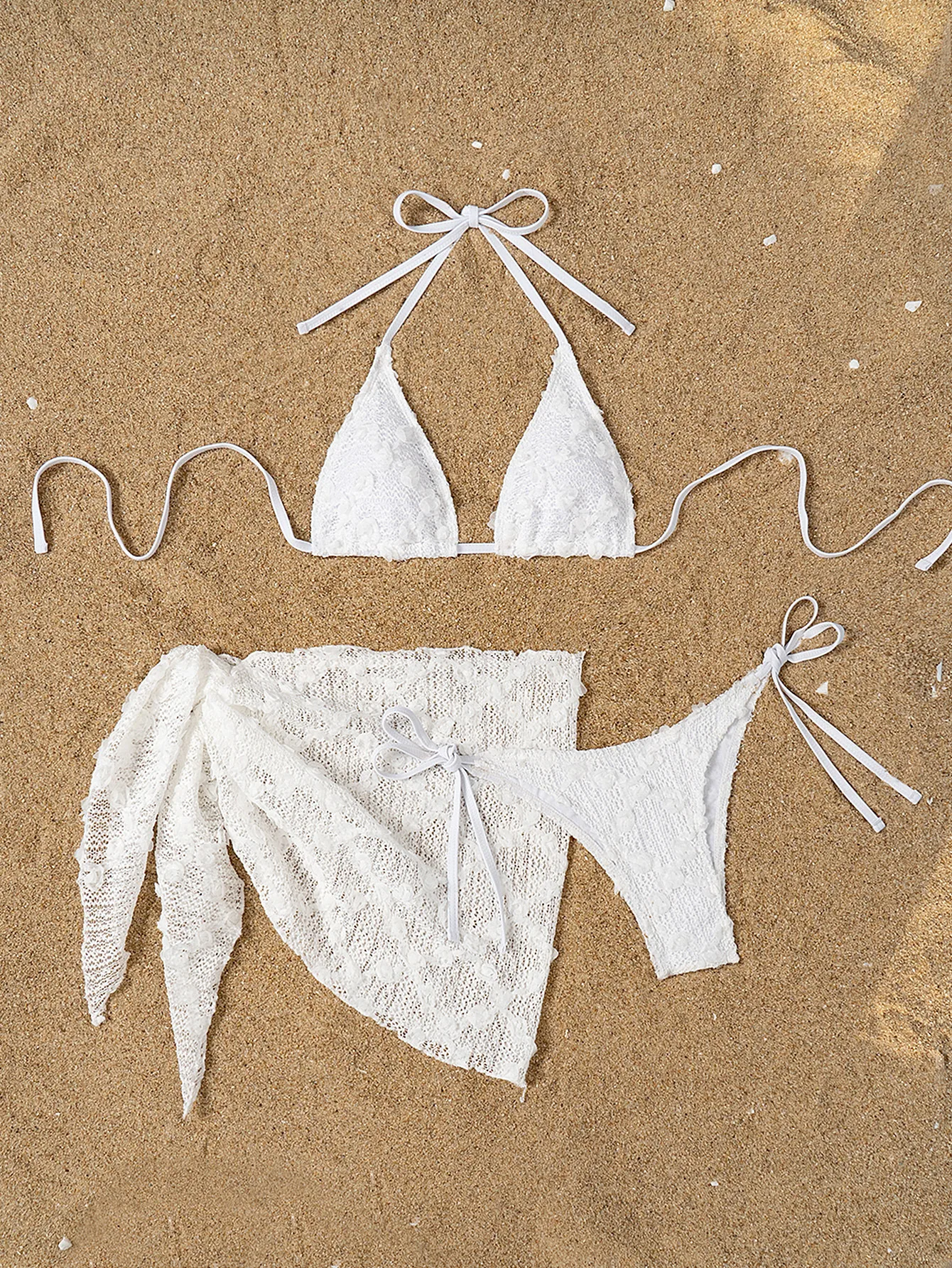Women's Solid Color 3 Pieces Set Swimwear display picture 4