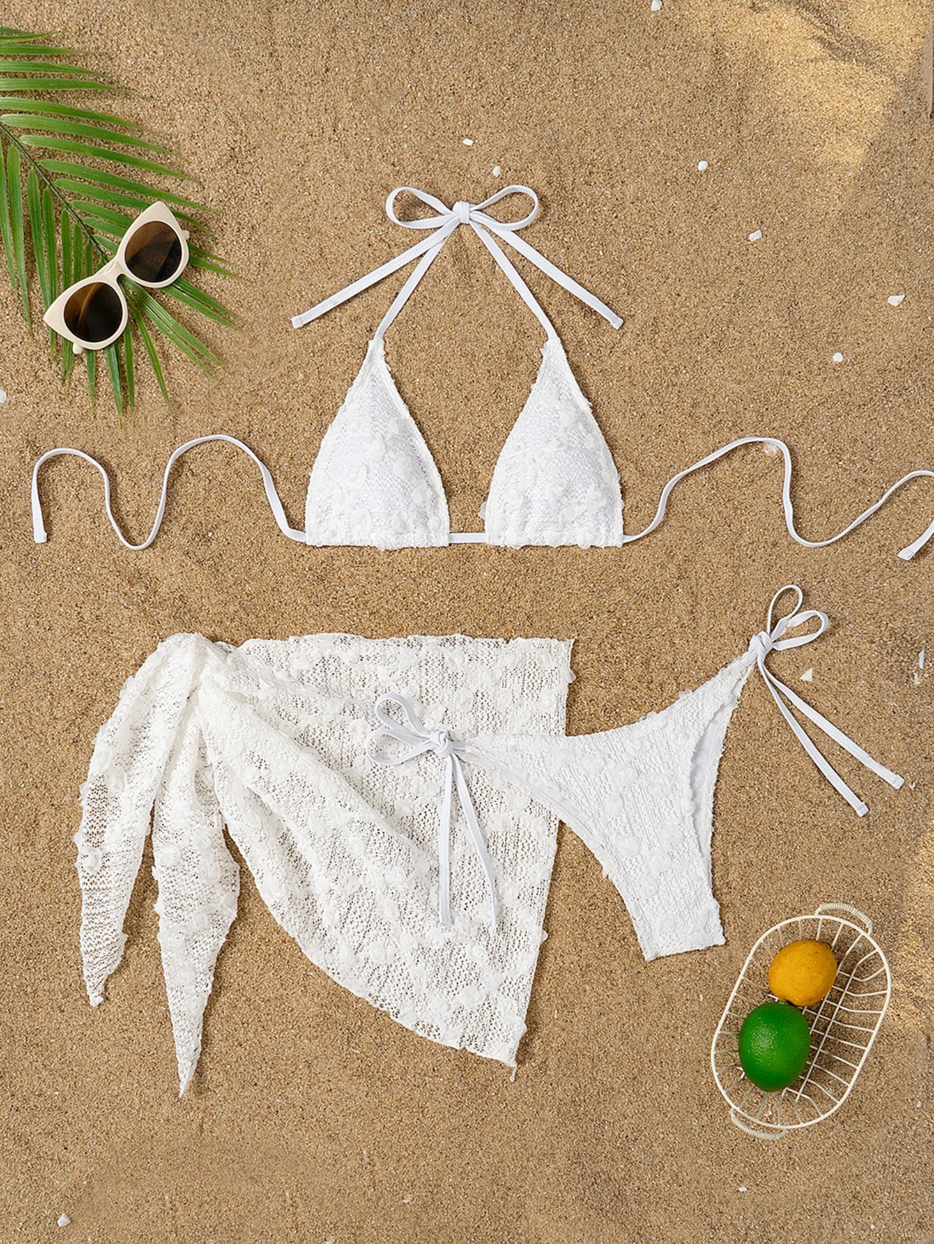 Women's Solid Color 3 Pieces Set Swimwear display picture 6
