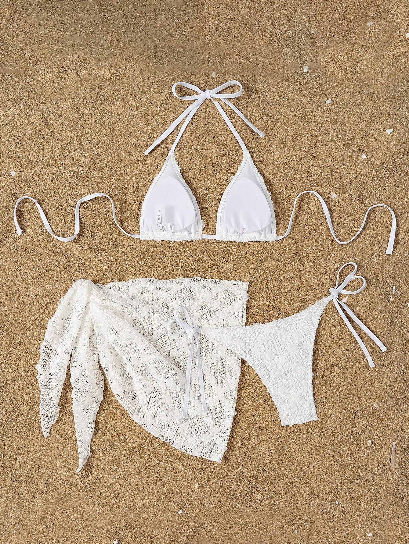 Women's Solid Color 3 Pieces Set Swimwear display picture 7