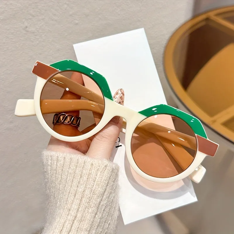 Casual Hip-Hop Novelty Geometric Ac Round Frame Full Frame Glasses display picture 1