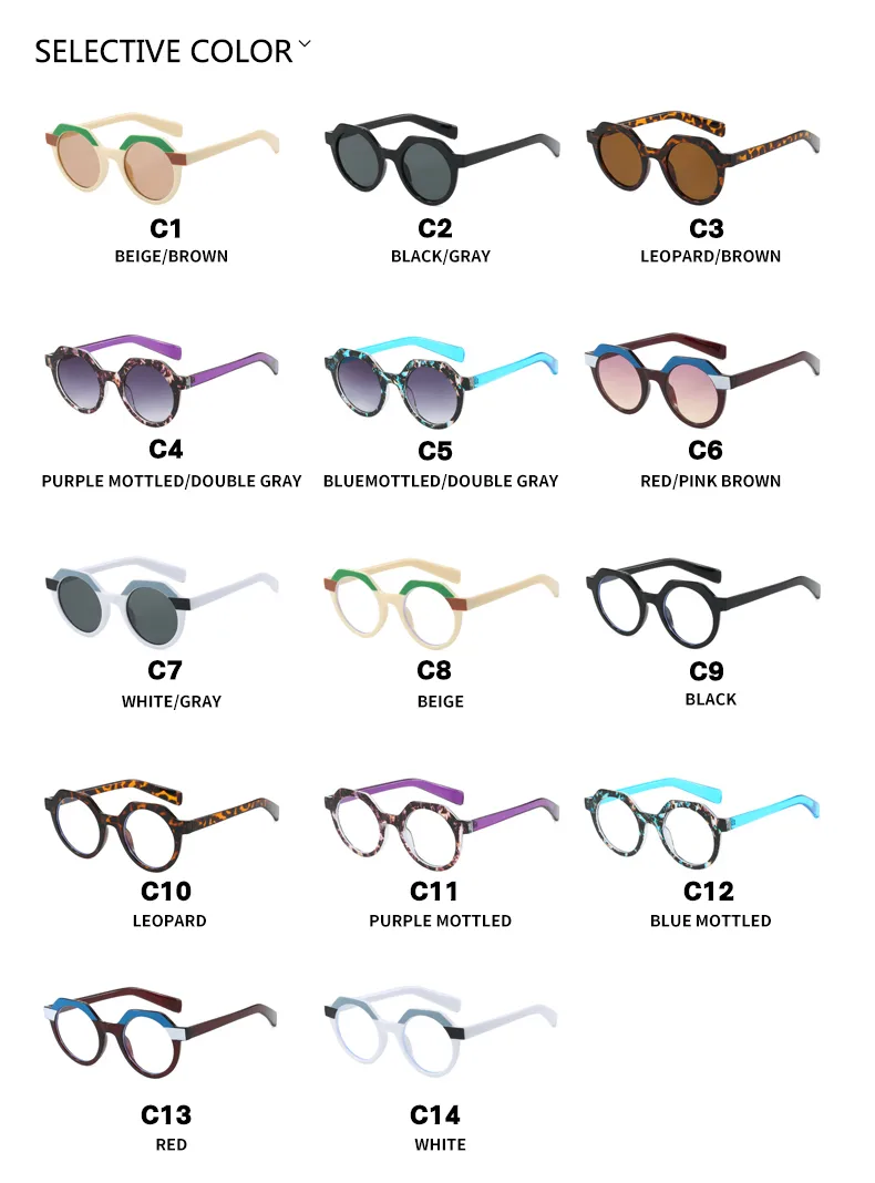 Casual Hip-Hop Novelty Geometric Ac Round Frame Full Frame Glasses display picture 6