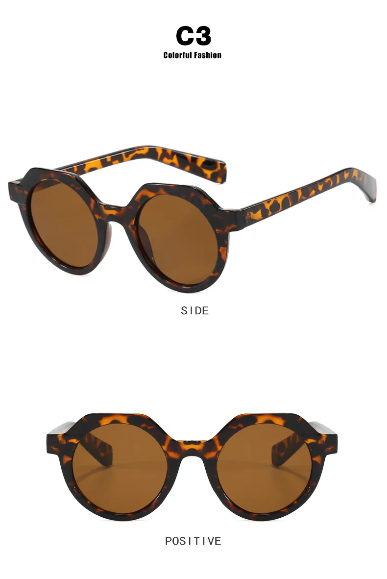 Casual Hip-Hop Novelty Geometric Ac Round Frame Full Frame Glasses display picture 10