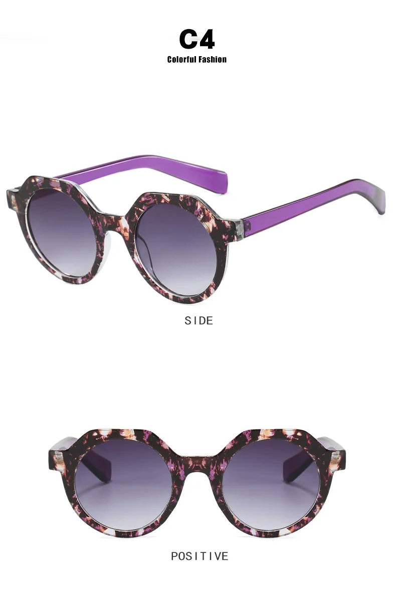 Casual Hip-Hop Novelty Geometric Ac Round Frame Full Frame Glasses display picture 11