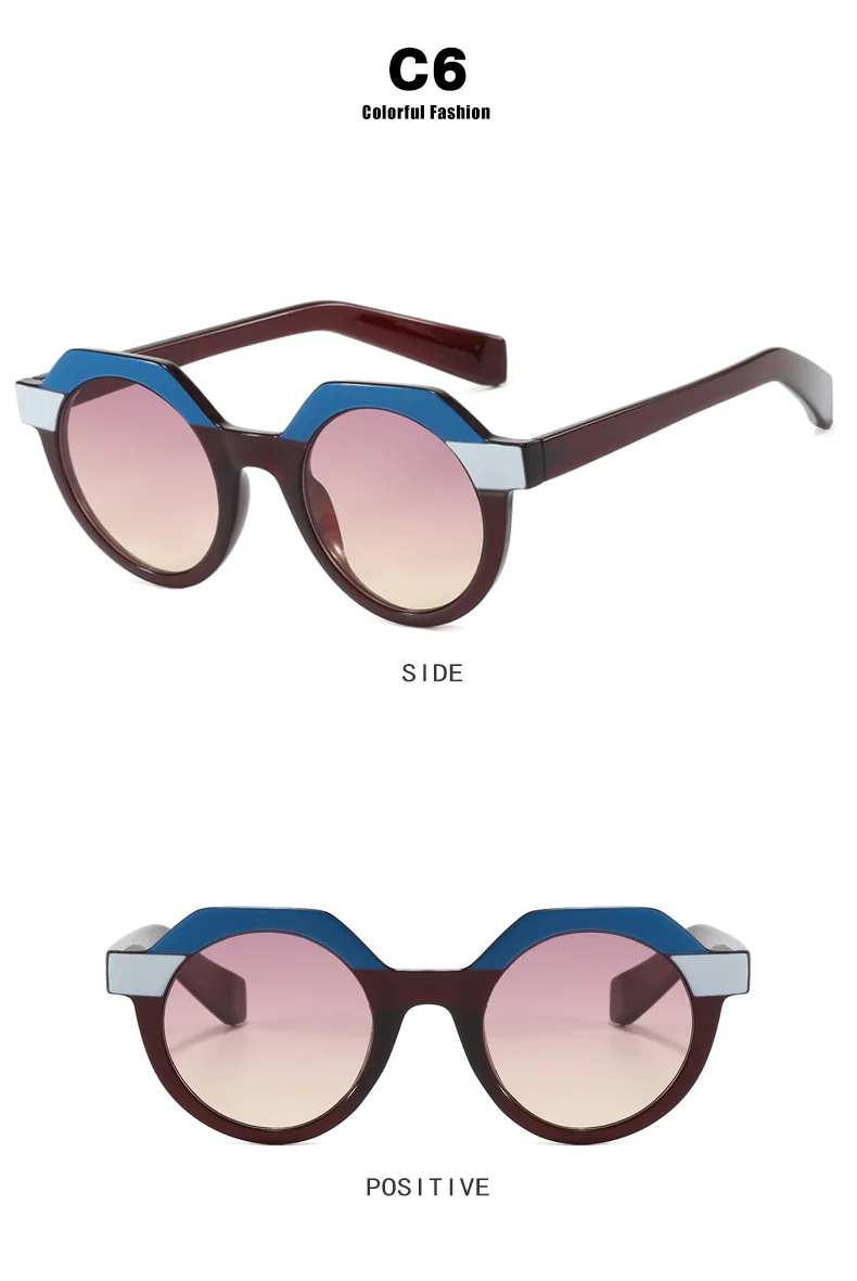 Casual Hip-Hop Novelty Geometric Ac Round Frame Full Frame Glasses display picture 13