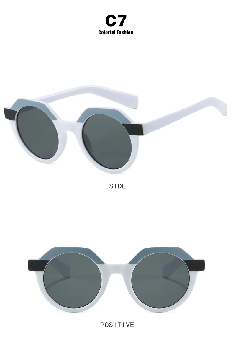 Casual Hip-Hop Novelty Geometric Ac Round Frame Full Frame Glasses display picture 14