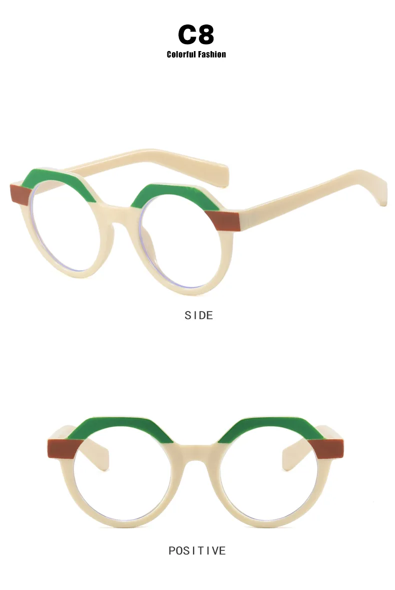 Casual Hip-Hop Novelty Geometric Ac Round Frame Full Frame Glasses display picture 15