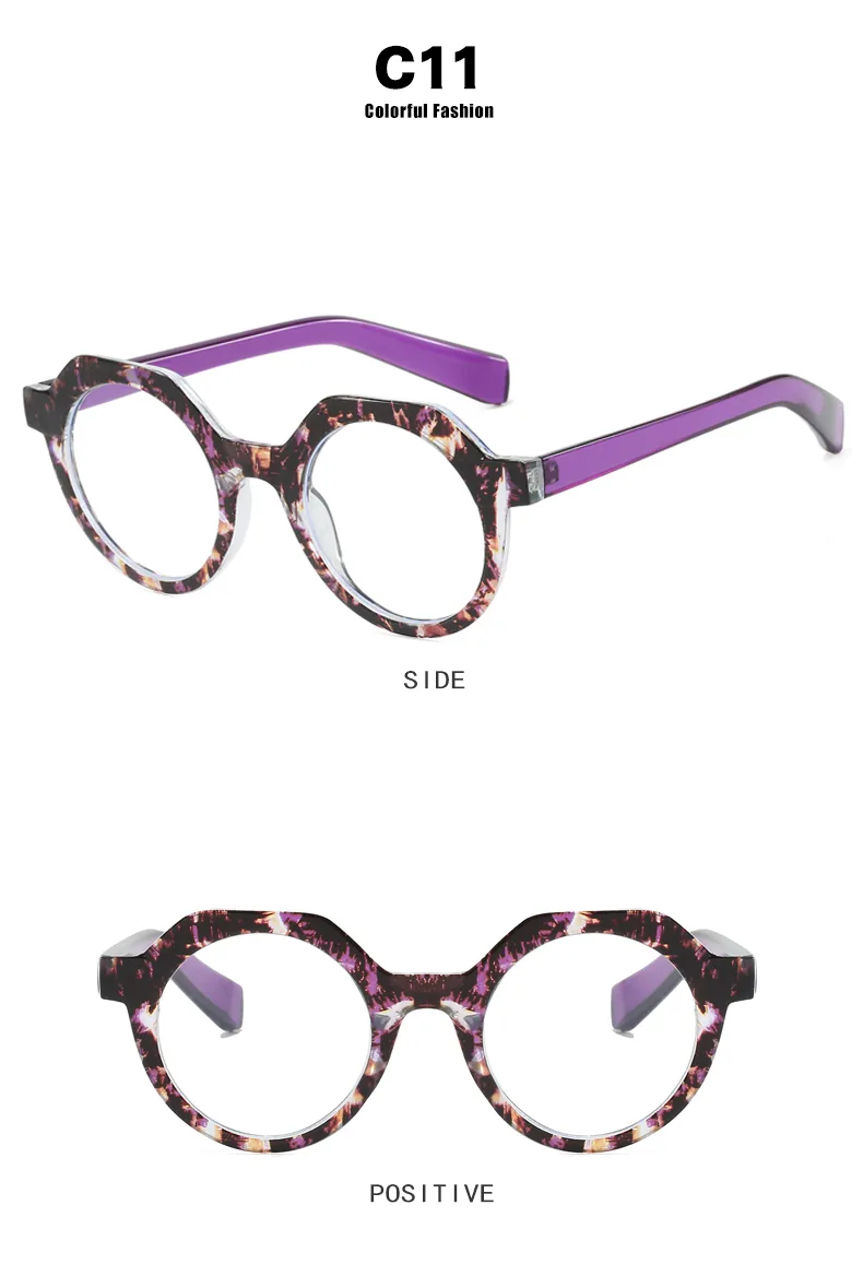 Casual Hip-Hop Novelty Geometric Ac Round Frame Full Frame Glasses display picture 18