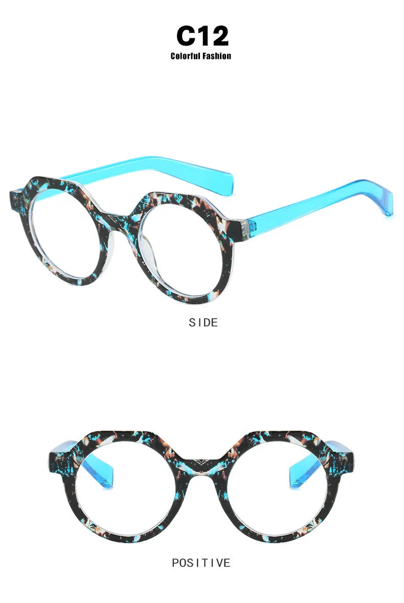 Casual Hip-Hop Novelty Geometric Ac Round Frame Full Frame Glasses display picture 19