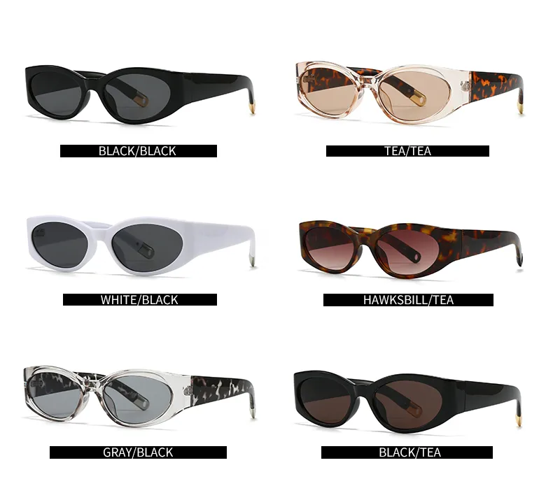 Casual Simple Style Color Block Pc Gradient Tinted Lenses Cat Eye Full Frame Glasses display picture 4