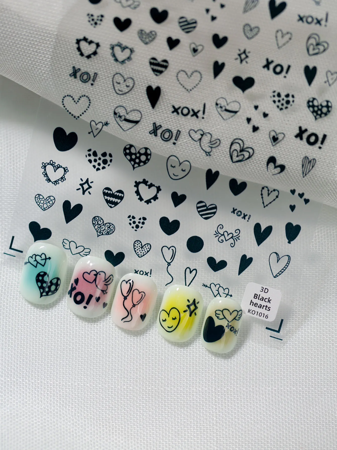 IG Style Cartoon Style Cute Heart Shape Bird Nail Stickers Nail Decoration Accessories display picture 6
