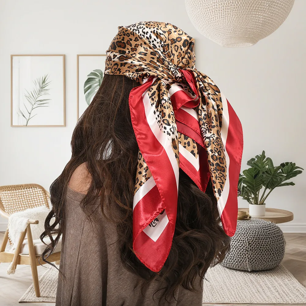 Women's Casual Classic Style Leopard Satin Printing Bandanas display picture 3